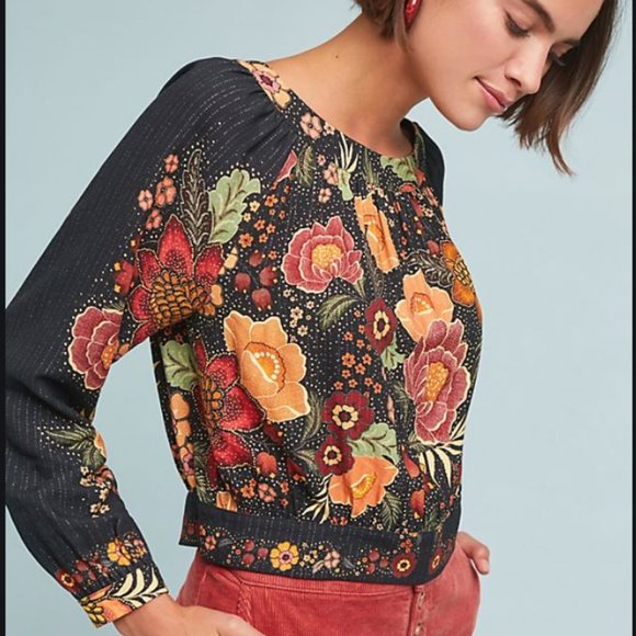 Anthropologie Tops - Anthropologie Farm Rio Whitney Blouse S
